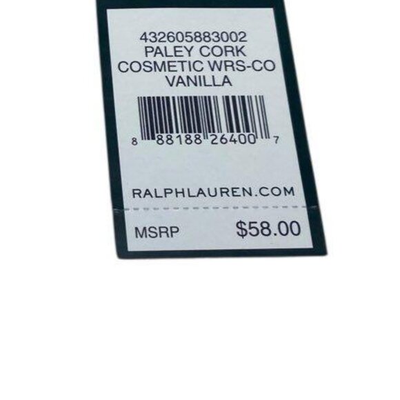 Ralph Lauren Paley Vanilla Faux Leather Cosmetic Wristlet - Picture 7 of 9